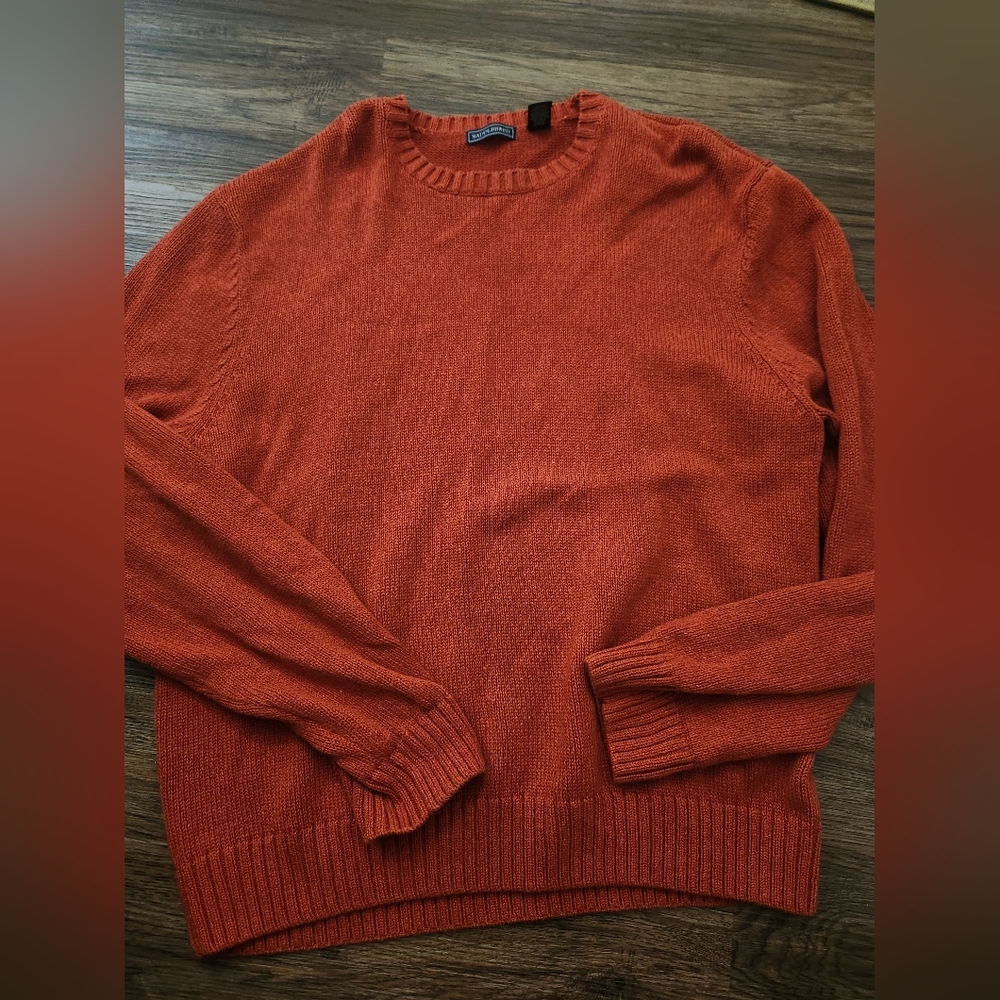 Mens Saddlebred lRust Orange Sweater
